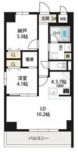 ベルンカーデン勝山北【10階】の間取り