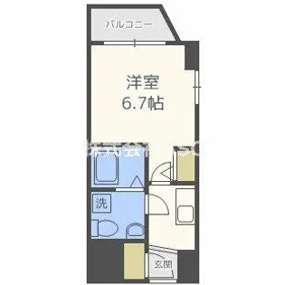 SERENiTE本町reflet【411号室】の間取り