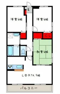 プランドール【4階】の間取り