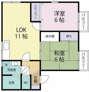 ハミング弐番館【103号室】の間取り