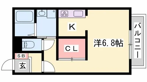 メゾン・セレッソ【0105号室】の間取り