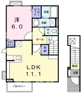 ヴィクトワール【201号室】の間取り