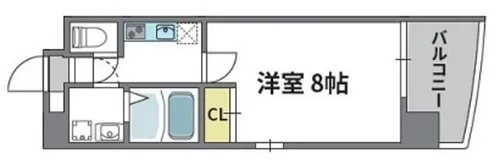 ウエンズ神戸【9階】の間取り
