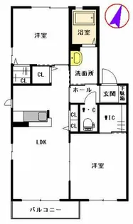 MAST緑ヶ丘 E棟【2階】の間取り