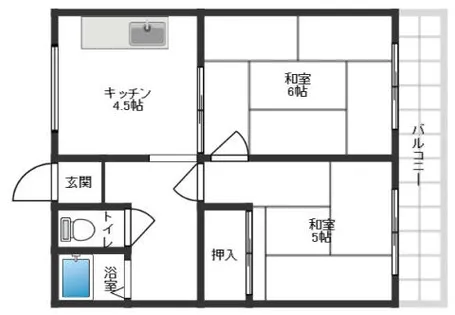 ヴェール美園【2号室】の間取り