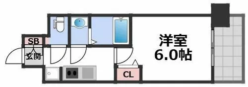 アドバンス大阪クラージュ【5階】の間取り