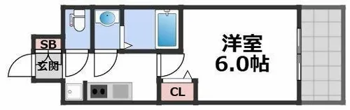 アドバンス大阪クラージュ【3階】の間取り