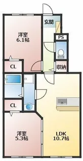 メゾンアムール【1階】の間取り