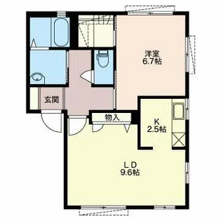 ドミール南陽D【1階】の間取り