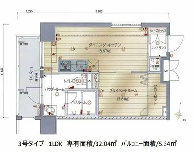 レジデンシャルヒルズヴィラスタイル【5階】の間取り