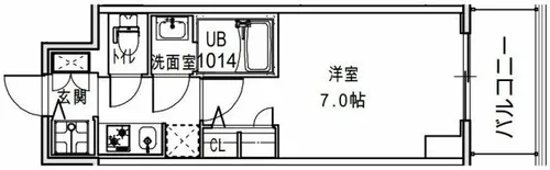 S-RESIDENCE福島Alovita【8階】の間取り