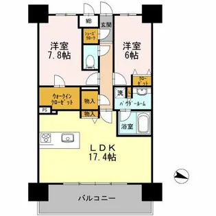 ロイヤルパークスERささしまEAST【929号室】の間取り