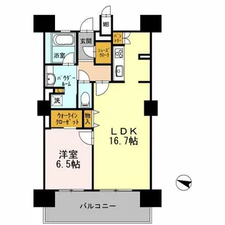 ロイヤルパークスERささしまWEST【1606号室】の間取り