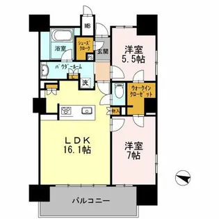ロイヤルパークスERささしまWEST【1807号室】の間取り