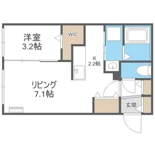 カーサエーティー豊平公園サード(casa AT豊平公園3rd)【2階】の間取り