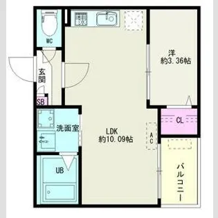 愛知県名古屋市東区大幸3丁目【アパート】の間取り