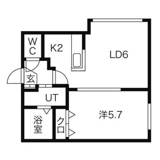 ビクトワール澄川【4階】の間取り