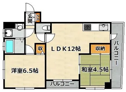 アベニュー夢野【402号室】の間取り