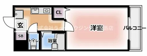 フリーディオ寝屋川【3階】の間取り