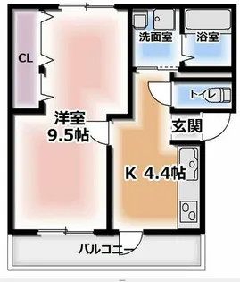クレール津の辺【1階】の間取り