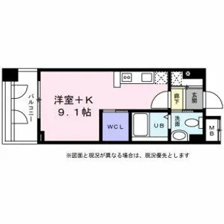 KDX千早レジデンス【3階】の間取り