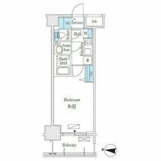 L&Cレジデンス鶴舞公園【8階】の間取り