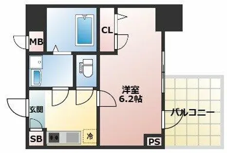 S-RESIDENCE新大阪Rish【2階】の間取り