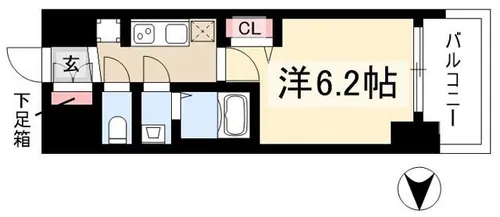 プレサンスSAKAEフロント【7階】の間取り