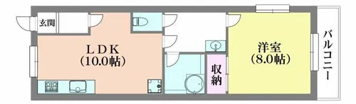 ヴィラ夢野【2階】の間取り