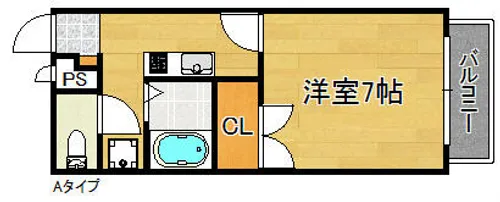 プレジールりんくう【1階】の間取り