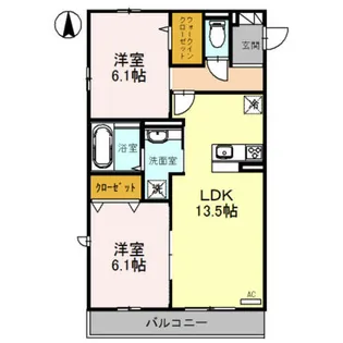 レスペランス向陽台【2階】の間取り