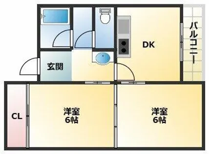 PALMIZIO平野西1【3階】の間取り