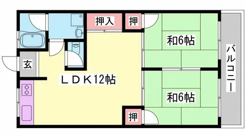ナルセハイツ【303号室】の間取り