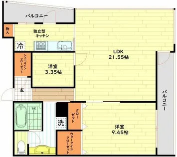 ザ・タワー大阪レジデンス【4階】の間取り