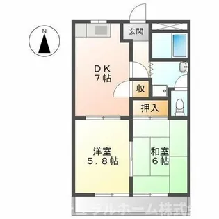 ハイツ西上【20205号室】の間取り