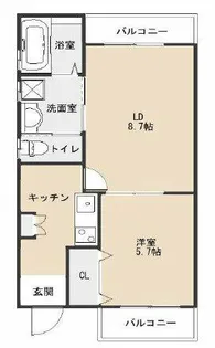 エスペランス【1階】の間取り