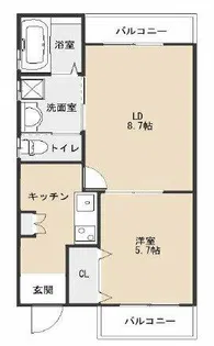 エスペランス【1階】の間取り