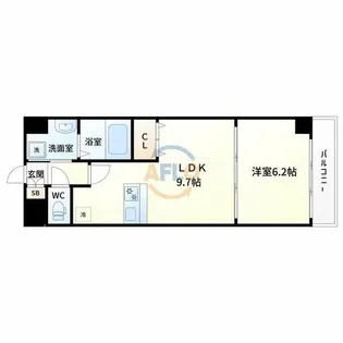 フローレンス江坂【4階】の間取り