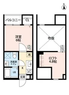 プリマヴェーラ並木【203号室】の間取り