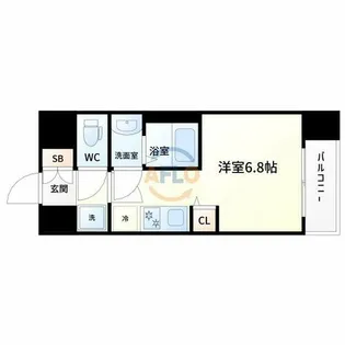 セレニテ十三ミラク【6階】の間取り