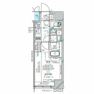 ディアレイシャス大須観音III【801号室】の間取り