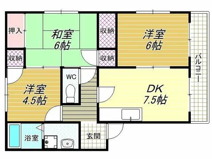 ヴィーブル七々色【2階】の間取り