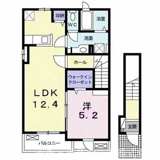 グロリエッテ上地A【2階】の間取り