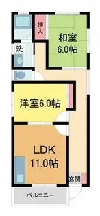 西田ハイツ【101号室】の間取り