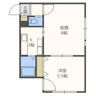 コスモ麻生【4階】の間取り