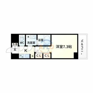 S-RESIDENCE三国WEST【5階】の間取り