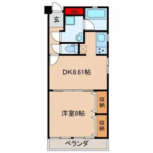 ハイツASAHI【205号室】の間取り