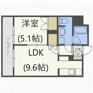 ラフィネタワー札幌南3条【19階】の間取り