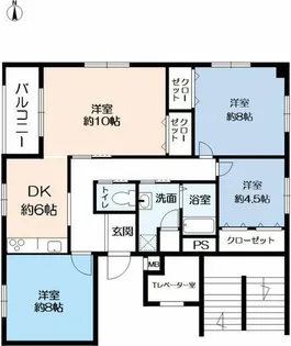 日生住吉コープ【6階】の間取り