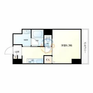 ウェルホームズ住吉大社【6階】の間取り